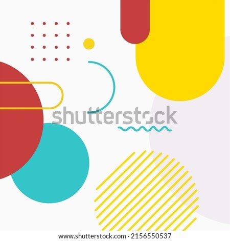 flat design geometric shapes background vector