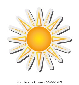flat design geometric sun representation icon vector illustration