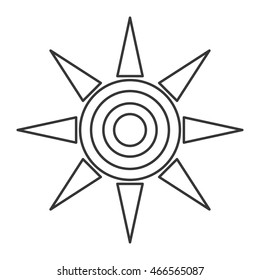 flat design geometric sun representation icon vector illustration