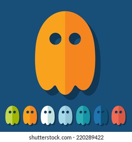Flat design: ghost