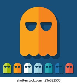 Flat design: ghost