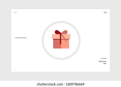 flat design gift valentine-themed icon on a white background