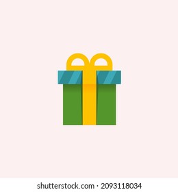 Flat design Giftbox vector illustration, gift box flat icon