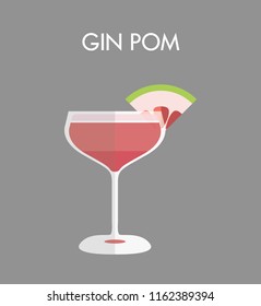 FLAT DESIGN GIN POM illustration IN VECTOR
