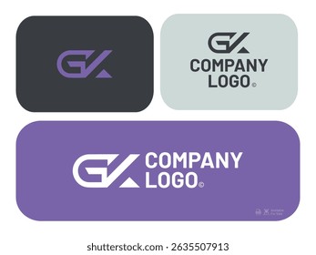 Flat design GK logo template