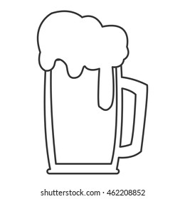 flat design glass of beer icon vector illustration