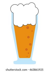 flat design glass of beer icon vector illustration