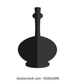 flat design glass bottle with cork icon vector illustration