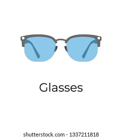 Flat design of Glasses icon