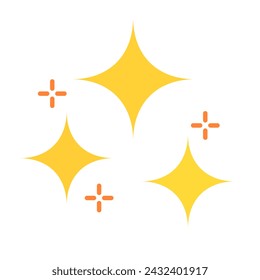 Flaches Design Glitzer-Symbol. Sparkle-Effekt. Vektor.