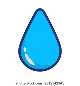 Icono de agua brillante de diseño plano. Vector.