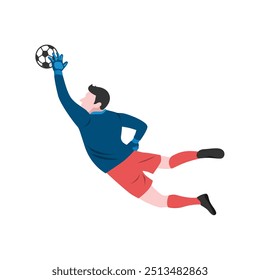 Design Plano Goalkeeper Ilustração para Tema de Futebol