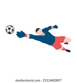 Design Plano Goalkeeper Ilustração para Tema de Futebol