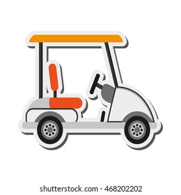 flat design Golf car icon vector illustration