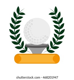 flat design golf emblem icon vector illustration