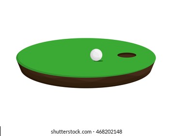 flat design golf hole icon vector illustration