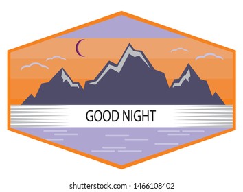 
flat design good night sleep