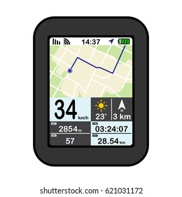 flat design gps device vector illustration isolated on white background