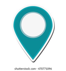 flat design gps pin icon vector illustration