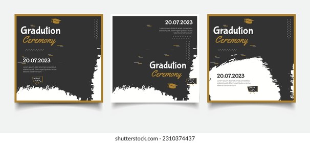 Flat design graduation template design