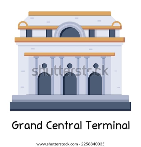 A flat design of grand central terminal