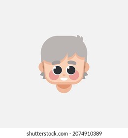 Flat design Grandma character vector illustration, cartoon character
