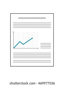 flat design graph chart icon vector illustration
