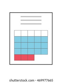 flat design graph chart icon vector illustration