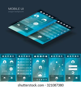 Flat design graphic user interface concept with text space suitable for infographics or advertisement. Eps10 vector illustration.