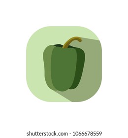Flat design green capsicum