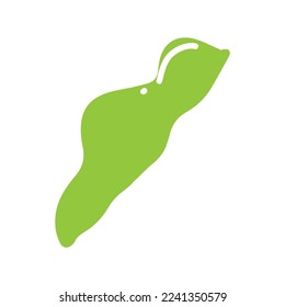 Flat design. green grass element decoration nature isolated on white backgrkound