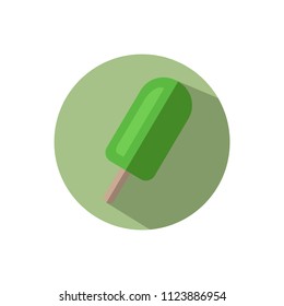 Flat design green Ice Lolly