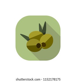 Flat design green olives