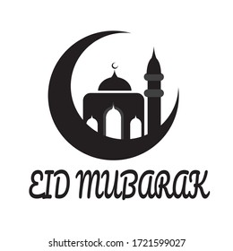 flat design for greeting or background mubarak
