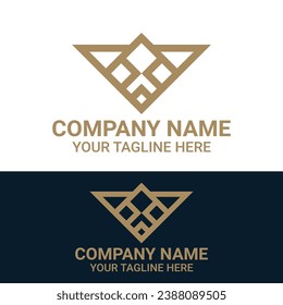 Flat design grid logo template collection