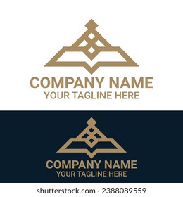 Flat design grid logo template collection