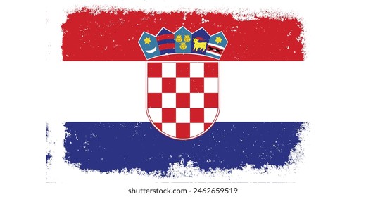 Flat design grunge Croatia flag background	
