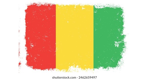 Flat design grunge Guinea flag background