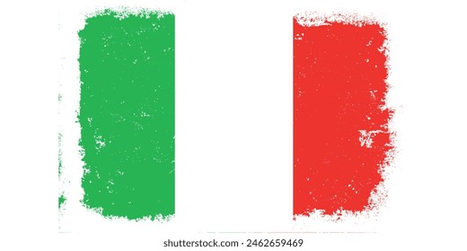 Flaches Design grunge Italien Flagge Hintergrund