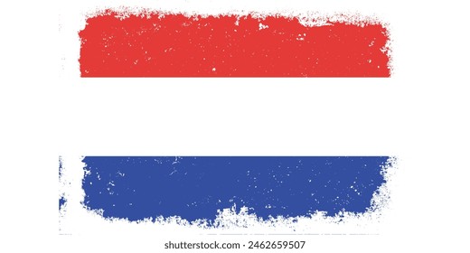 Flat design grunge Netherlands flag background