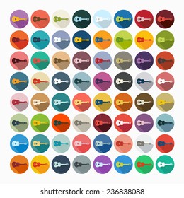 Flat design: guitar