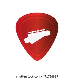 flat design Guitar pick icon vector illustration