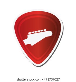 flat design Guitar pick icon vector illustration
