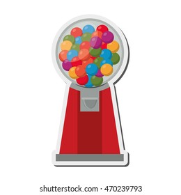 flat design Gumball Machine icon vector illustration