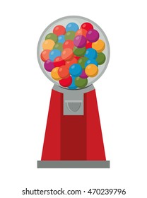 flat design Gumball Machine icon vector illustration