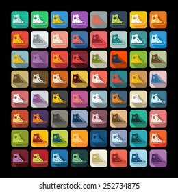Flat design: gumshoes