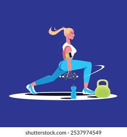 flat design gym fitness template design