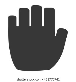 flat design gym gloves icon vector illustration