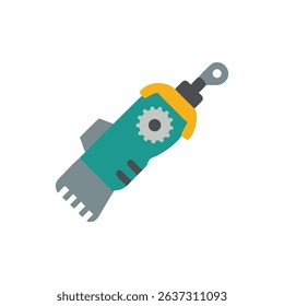 Flat design hair clipper icon on White Background