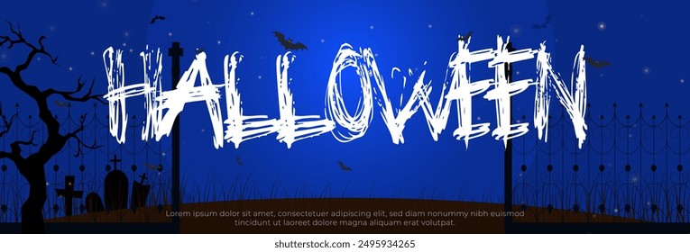 Flat Design Halloween Celebration banner template